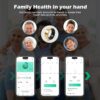 Smart Ring Fitness Tracker for Men - Health Heart Rate Ring with Sleep Monitor and Blood Oxygen Tracking, No Subscription Fee, Family Care, Remote Photography,IP68 Waterproof