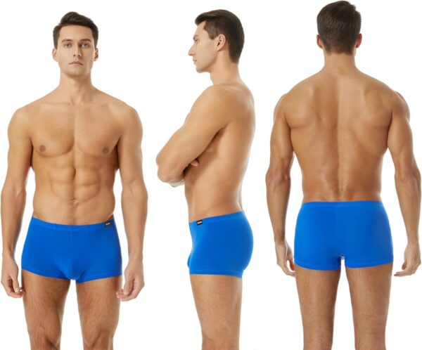 Mens Silky Underwear Short Leg Boxer Briefs Pack Health to Wear