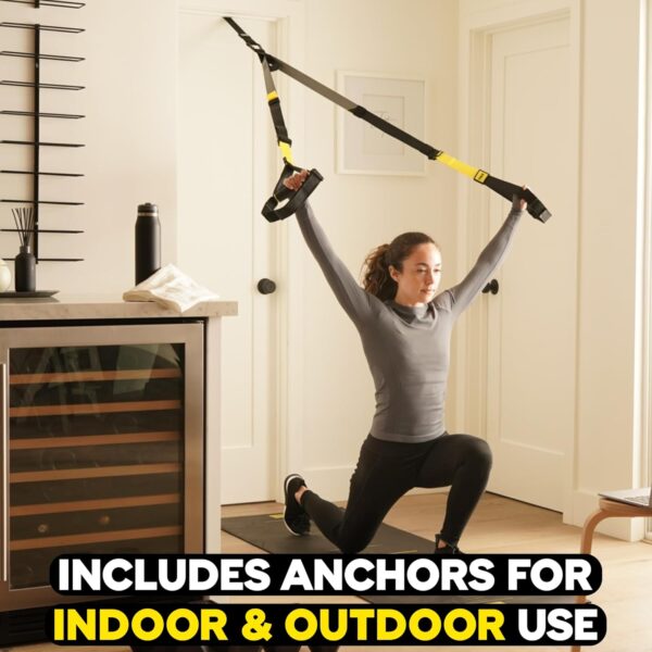 TRX All-in-One Suspension Training System for Weight Training, Cardio, Cross-Training & Resistance Training, Full-Body Workouts for Home, Travel, and Outdoors, Includes Indoor & Outdoor Anchor System