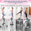 Pilates Bar Kit with Resistance Bands, Multifunctional Yoga Pilates Bar with Heavy-Duty Metal Adjustment Buckle, Portable Home Gym Pilates Resistance Bar Kit for Women Full Body Workouts