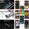 ENGERWALL Fitness Tracker with Step Counter/Calories/Stopwatch, Activity Tracker with Heart Rate Monitor, IP68, Health Tracker with Sleep Tracker, Smartwatch, Pedometer Watch for Women Men Kids
