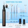 Plaque Remover for Teeth, Teeth Cleaning Kit with Ultrasonic Tooth Cleaner and Dental Tools, Dental Picks for Teeth Cleaning and Rechargeable Plaque Blaster with LED, Tartar Remover, 4 Heads