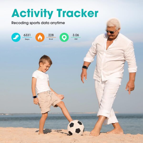 Pedometer Watch Senior Friendly No App/Phone Required, Waterproof Fitness Tracker Watch with Step Counter Calories/Sleep Tracker for Walking Running for Men Women