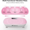 MERACH Vibration Plate Exercise Machine, Whole Body Workout Equipment for Women, Bluetooth and Silicone Pedal, Vibration Plate for Lymphatic Drainage, Vibrate Fitness Platform for Weight Loss