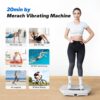 MERACH Vibration Plate Exercise Machine, Whole Body Workout Equipment for Women, Bluetooth and Silicone Pedal, Vibration Plate for Lymphatic Drainage, Vibrate Fitness Platform for Weight Loss