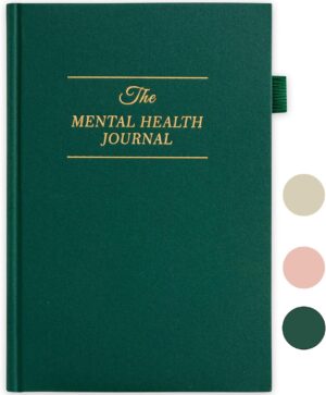 Mental Health Journal, Anxiety & Guided Journal for Women, 91 Days Self-Care Journal to Practice Positive Thinking, ADHD Planner with Mood Tracker (A5 Size)-Dark Green