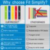 Fit Simplify Resistance Loop Exercise Bands with Instruction Guide and Carry Bag, Set of 5
