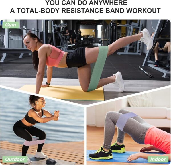 3 Levels Booty Bands Set, Resistance Bands for Working Out, Exercise Bands for Women Legs and Butt, Stretch Bands for Pilates, Yoga Starter Set