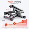 Sunny Health & Fitness Mini Steppers for Exercise at Home, Stair Step Workout Machine with Optional Resistance Bands, Full Body Cardio Equipment, Optional Free SunnyFit App Connection Smart Stepper