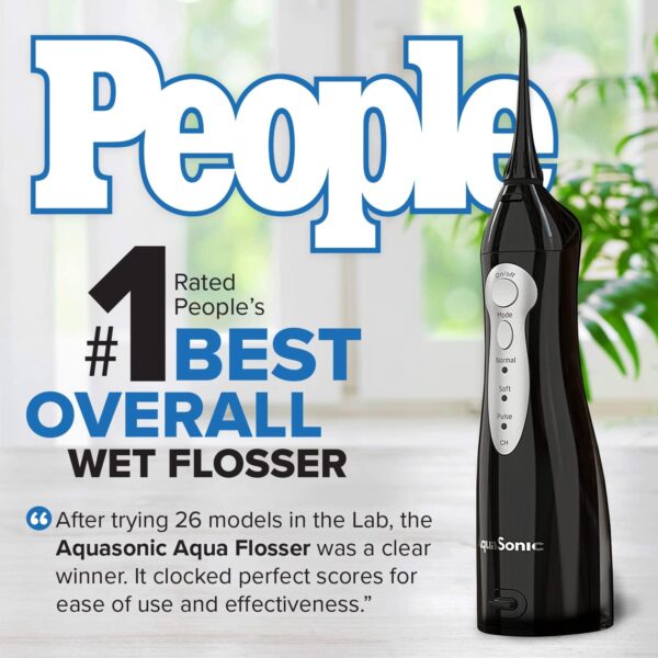 AquaSonic Aqua Flosser - Cordless Rechargeable Water Flosser for Teeth - Waterproof, Portable Oral Irrigator for Dental Cleaning with 5 Jet Tips – Braces Home Travel