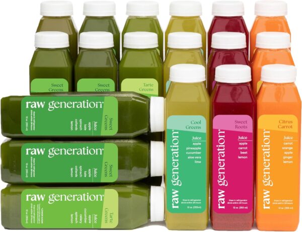 RAW generation 3-Day Skinny Cleanse - Best Sweet Greens Detox Juice Cleanse for Weight Management/Healthiest Way to Cleanse Your System/Jumpstart a Healthier Diet