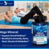 Potent Garden Mega Mineral Supplement Complete Mineral Complex with Calcium Magnesium Zinc Potassium Boron Selenium Chromium & 72 Trace Minerals Iron Free Calcium Supplement -100 Pills