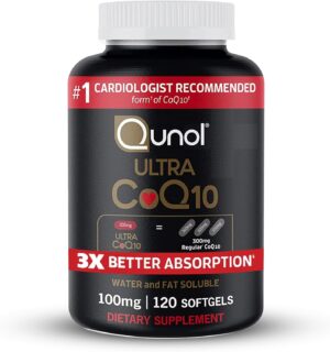 Qunol CoQ10 100mg Softgels, Ultra CoQ10 100mg, 3x Better Absorption, Antioxidant for Heart Health & Energy Production, Coenzyme Q10 Vitamins and Supplements, 4 Month Supply, 120 Count
