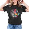 Mental Health Matters Shirt Women Inspirational Tshirts Human Brain Mental Health Illness Awareness Tops
