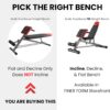 Finer Form Multi-Functional Weight Bench for Full All-in-One Body Workout – Versatile Adjustable Workout Bench for Home Gym. Fitness equipment perfect for Back HyperExtension, Bench Press, Roman Chair Exercise, Sit up. Adjusts to Decline or Flat Bench.