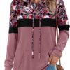 Angerella Hoodies for Women Camo Leopard Print Tops Pullover Hooded Sweatshirt Drawstring with Pocket
