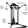 Centr Home Gym Functional Trainer - Multifunctional Cable Machine Home Gym System - Workout Weight Machine for Strength Training - Full Body Compact Exercise & Fitness Equipment Set