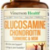 Glucosamine Chondroitin MSM and Turmeric Supplement - Joint Support Supplement for Women & Men with Boswellia & Glucosamine Sulfate 1500 mg. Used for Cartilage & Joint Health & Flexibility 90 Capsules