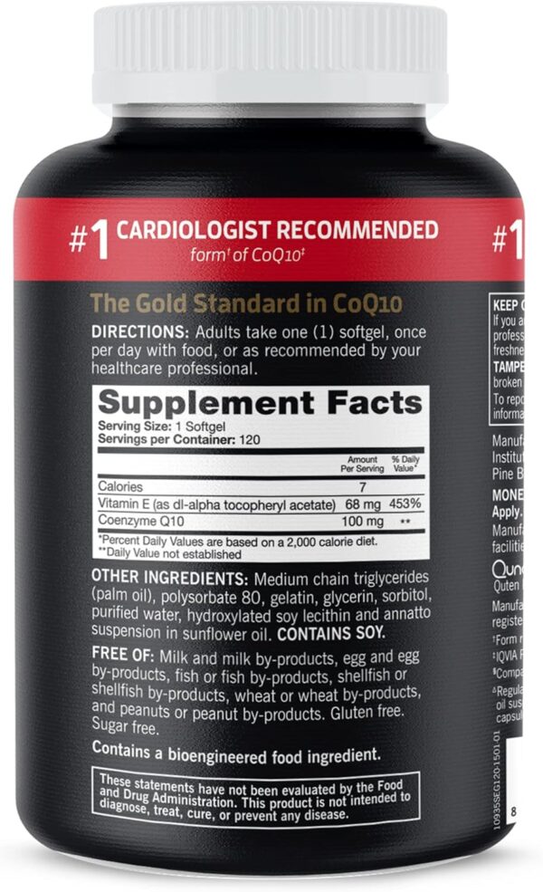 Qunol CoQ10 100mg Softgels, Ultra CoQ10 100mg, 3x Better Absorption, Antioxidant for Heart Health & Energy Production, Coenzyme Q10 Vitamins and Supplements, 4 Month Supply, 120 Count