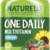 NATURELO One Daily Multivitamin for Men - with Vitamins & Minerals + Organic Whole Foods - Supplement to Boost Energy, General Health - Non-GMO - 60 Capsules - 2 Month Supply