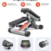 Sunny Health & Fitness Mini Steppers for Exercise at Home, Stair Step Workout Machine with Optional Resistance Bands, Full Body Cardio Equipment, Optional Free SunnyFit App Connection Smart Stepper