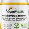 71bRdxt-hoL._AC_SL1500_.jpg Vegan Vitality Multivitamins & Minerals for Women and Men with High Strength Vitamin B12, D3 & K2. 180 Vegan Multivitamin Tablets - 6 Months Supply. Vitamins for Vegans & Vegetarians