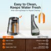 Bitvae Water Dental Flosser for Teeth, Cordless Water Teeth Cleaner Picks, 3 Modes 5 Intensities, IPX7 Waterproof, Rechargeable Water Dental Picks for Cleaning - Black