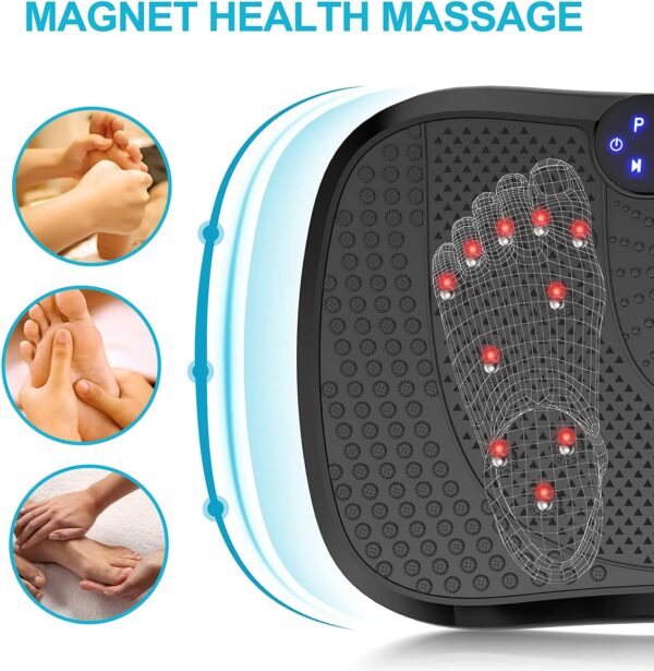 AXV Vibration Plate Fitness Platform Exercise Machine Vibrating Lymphatic Drainage Shaking Full Body Shaker Workout Vibrate Stand Shake Board Sport Gym for Weight Loss Fat Burner for Women Men