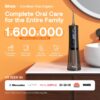 Bitvae Water Dental Flosser for Teeth, Cordless Water Teeth Cleaner Picks, 3 Modes 5 Intensities, IPX7 Waterproof, Rechargeable Water Dental Picks for Cleaning - Black