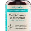 NatureWise Multivitamin for Women + Stress Support + B-Complex + Vitamin C + D3 K2 for Immunity, Hair, Skin & Nails, Digestion + Whole Organic Foods - Vegetarian, Non-GMO - 60 Capsules[1-Month Supply]