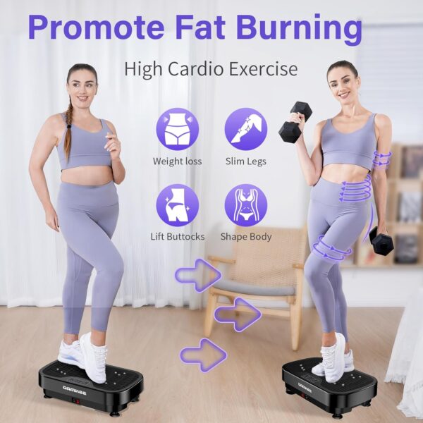 Vibration Plate Exercise Machine, Vibration Plate for Lymphatic Drainage, 9 Modes Whole Body Workout Vibrating Fitness Platform for Weight Loss & Shaping, Wellness - Home Gym Equipment