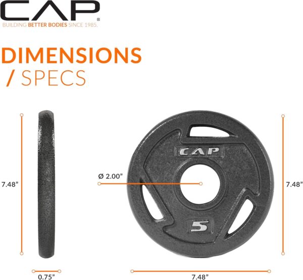 CAP Barbell 2-Inch Olympic Grip Weight Plate | Multiple Options