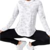 SweatyRocks Women's Lightweight Long Sleeve Workout Sports Activewear T Shirts Criss Cross Back Yoga Sports Tee