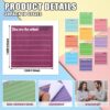 30 Pieces Inspirational Sticky Notes with Lines Sayings, 3 x 3 Inch Mental Health Colors Sticky Notes Appreciation Positive Gifts for Teacher Nurse Coworkers Work Office Supplies