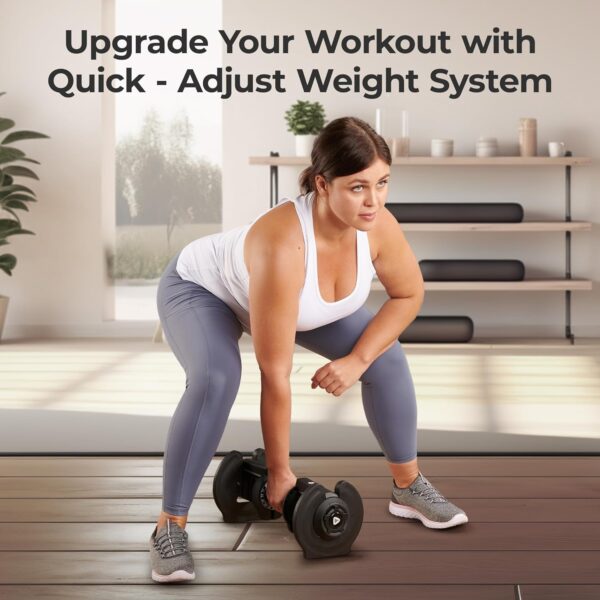 LifePro Adjustable Dumbbell Set/Single – 90lb, 25lb Dumbbells Set of 2, and Single piece - Quick Change Rotating Hand Weights for Women/Men at Home Gym Weight System, Ideal for Home Strength Training