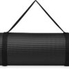 Gaiam Essentials Thick Yoga Mat Fitness & Exercise Mat with Easy-Cinch Yoga Mat Carrier Strap, 72"L x 24"W x 2/5 Inch Thick