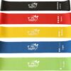 Fit Simplify Resistance Loop Exercise Bands with Instruction Guide and Carry Bag, Set of 5