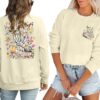 Have The Day You Deserve Sweatshirt Woman Mental Health Matters Shirt Skeleton Graphic Hoodie Flower Pullover Sweater