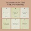Intelligent Change Mindful Affirmation Cards for Health and Wellbeing