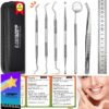 G.CATACC Dental Tools, Dental Pick Teeth Cleaning Tools Hygiene Kit, Plaque Remover for Teeth, Professional Stainless Steel Tooth Scraper Plaque Tartar Cleaner - with Case
