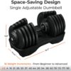 LifePro Adjustable Dumbbell Set/Single – 90lb, 25lb Dumbbells Set of 2, and Single piece - Quick Change Rotating Hand Weights for Women/Men at Home Gym Weight System, Ideal for Home Strength Training