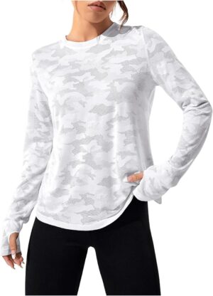 SweatyRocks Women's Lightweight Long Sleeve Workout Sports Activewear T Shirts Criss Cross Back Yoga Sports Tee