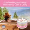 Rose Smudge Candle (6 Oz) - for Meditation & Cleansing Negative Energy - Made in USA with Soy Wax, Essential Oils, Real Sage - Smokeless Alternative to Sage Smudge Sticks