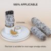 ZenBless Multifunction Incense and Candle Holder for Burning Sage, Palo Santo, Incense Sticks - 5.9" Ceramic Ash Catcher Tray for Meditation Room Home Decor (Gold)