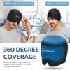 Migraine Relief Cap Ice Head Wrap Headache and Migraine Hat | Headache Relief with Hot/Cold Gel Head Ice Pack with Face and Eye Headache Mask Compress Black - FSA HSA Eligible Items