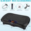 AXV Vibration Plate Fitness Platform Exercise Machine Vibrating Lymphatic Drainage Shaking Full Body Shaker Workout Vibrate Stand Shake Board Sport Gym for Weight Loss Fat Burner for Women Men