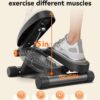 Niceday Steppers for Exercise, Mini Stair Stepper with Resistance Bands at Home Workout Equipment with 300LBS Loading Capacity, Hydraulic Fitness Stepper with LCD Monitor