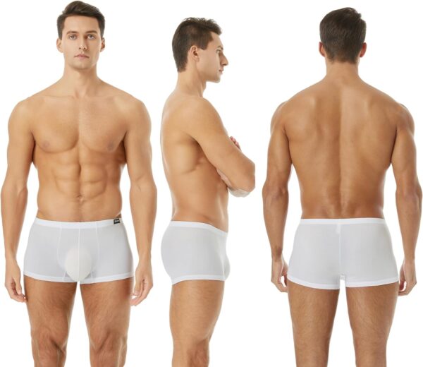Mens Silky Underwear Short Leg Boxer Briefs Pack Health to Wear
