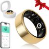 Smart Ring Fitness Tracker for Men - Health Heart Rate Ring with Sleep Monitor and Blood Oxygen Tracking, No Subscription Fee, Family Care, Remote Photography,IP68 Waterproof