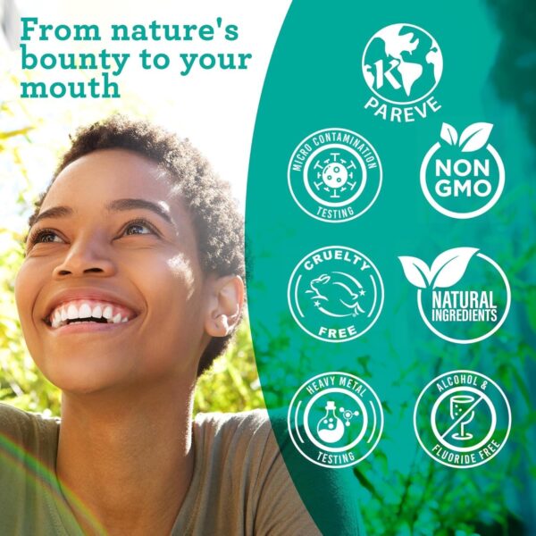 GuruNanda Whitening Pulling Oil with Coconut Oil & Peppermint Essential Oil for Natural Teeth Whitening, Fresh Breath, Alcohol Free Mouthwash (8 FlOz)